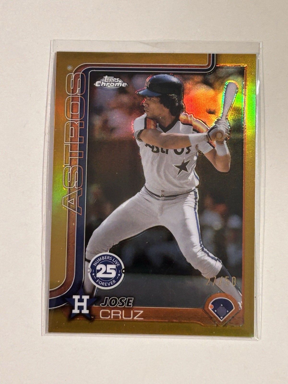 2025 Topps Chrome Jose Cruz #NLF-2 Numbers Live Forever SSP Gold #/50 Astros MLB