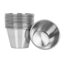  12 Pcs Tazze Per Salsa Piccole Ciotole in Acciaio Inossidabile Piatti Di