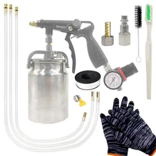 Undercoating Spray with 33.82oz Aluminum Cup, 360° Spray Hose Woolwax Fluid F...
