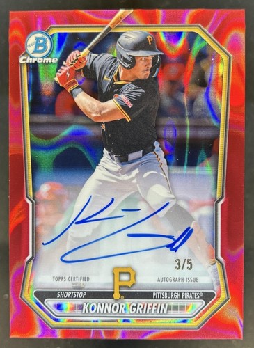 2026 Bowman Konnor Griffin Chrome Prospect Auto Red Lava Refractor #/5 Pirates