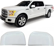 White Replacement Side Mirror Covers Caps for 2015-2020 Ford F150,Direct Replace