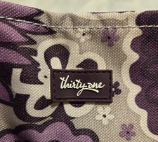 Thirty-One Tote Bag with Pockets Purple Gray ...