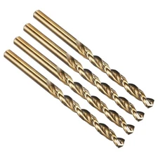 7mm Drill Bit M42 8% Cobalt HSS 135° Gold for Hard Metal - 4 Pack