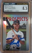 Druw Jones Signed 2023 Bowman Trading Card Autographed JSA CGC Slab DBacks
