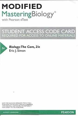 Modified MasteringBiology with - Misc. Supplies, by Eric J. Simon - New a