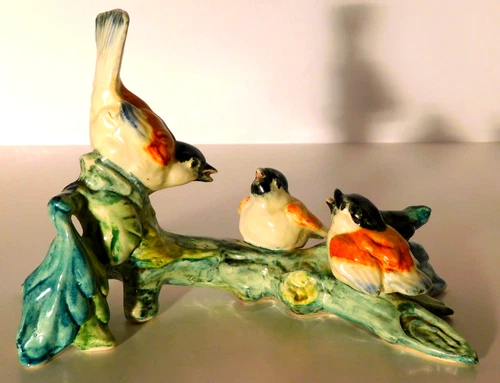 Stangl Pottery Chickadees Three Birds on a Branch Figurine #3581