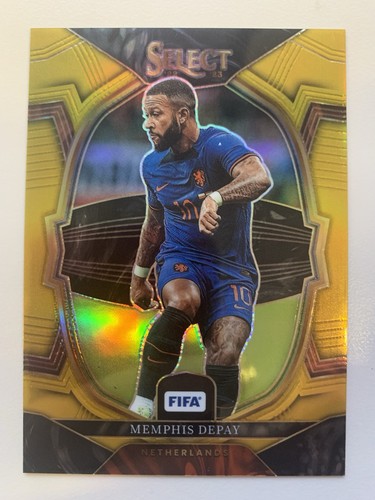 2023 Select FIFA Soccer True Gold Prizm /10 Memphis Depay Netherlands