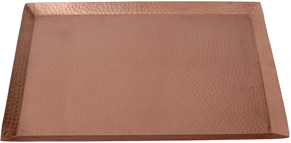 DeKulture Handmade Copper Serving Tray | Home Decor Centerpiece | Floral Arra... - Image 2 of 4