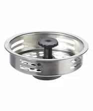 Metal Kitchen Sink Basket Strainer Stopper Plug - Fits Standard (3.25") Drains