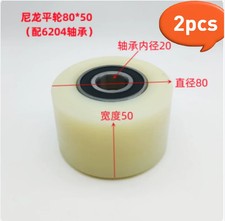 2Pcs 80*50mm Nylon Wheels Manual Hydraulic Pallet Truck Forklift Parts