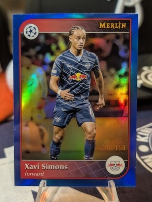 2024-25 Topps Merlin UEFA Xavi Simons Blue Refractor /150 #75