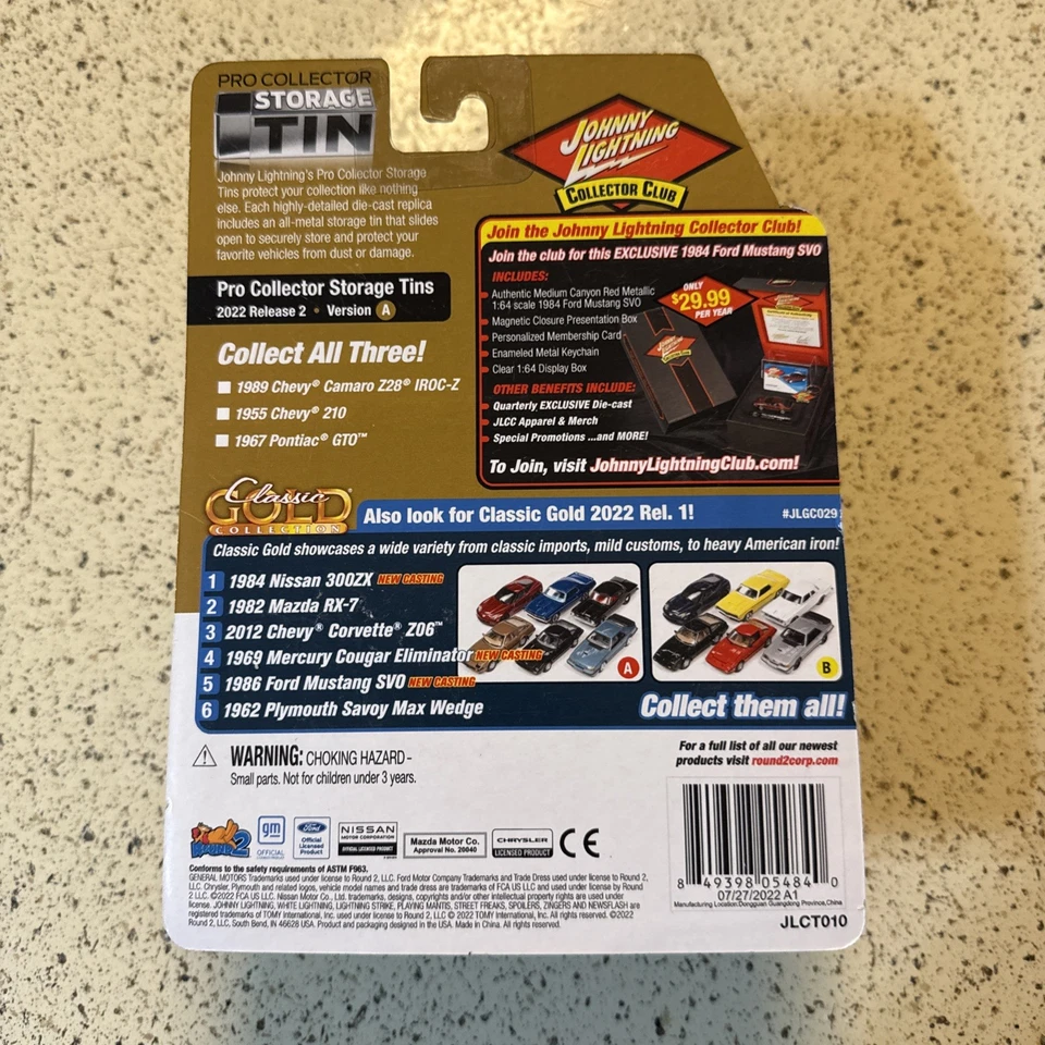 JOHNNY LIGHTNING PRO COLECCIONISTA LATA DE ALMACENAMIENTO R2 1955 CHEVY 210 BLANCO LIGHTNING⚡ Foto 4 de 4