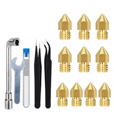 Brass Stainless Steel Printer Nozzles Nozzle Cleaning Needles Accessories Kit e