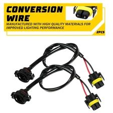 5202 PSX24W H16 to H8 H11 2X Extension Fog Light Conversion Wire Harness Pigtail