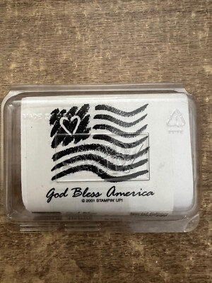 Stampin' Up Scrapbook Stamps SPECIAL EDITION USA FLAG GOD BLESS AMERICA   