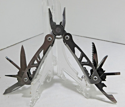 MULTI-TOOL 10-n-1 Stainless Steel with 10 Tools & Nylon Carry Pouch New