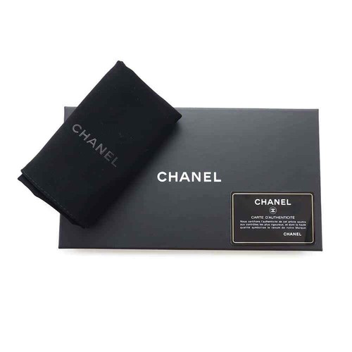 CHANEL Star Embossed Bifold Wallet Long Cloth Leather Black A70097 - Picture 12 of 12