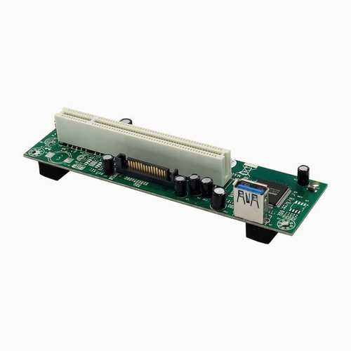 PCI-E Express X1 to dual PCI Riser Expansion Card Adapter 15Pin SATA USB3.0 - Afbeelding 2 van 6