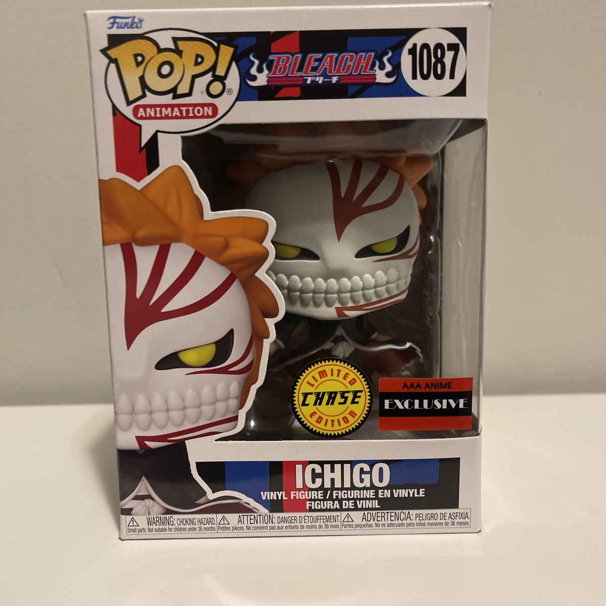 Figurine Funko Pop! Bleach Ichigo 1087 Chase – Édition Limitée AAA Exclusive, Neuve Sous Blister