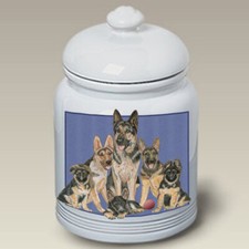 German Shepherds Treat Jar