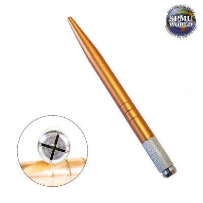 Aluminium Microblading Pen - Manueller Microblade Nadelhalter - Gold Bronze Slim 