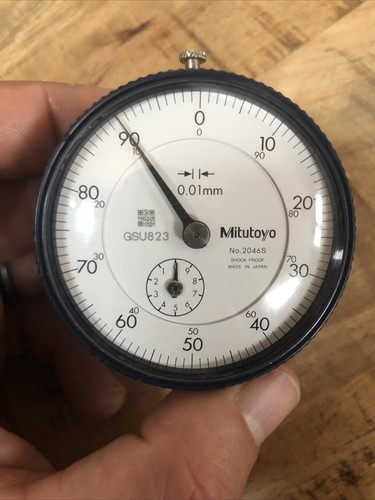 Mitutoyo Metric Dial Indicator .01mm x .1mm range No. 2046S - Picture 6 of 7