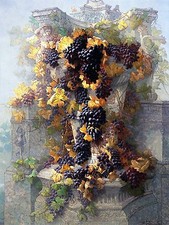 Grapes Architecture Accent Tile Mural Kitchen Bathroom Backsplash Ceramic 6x8