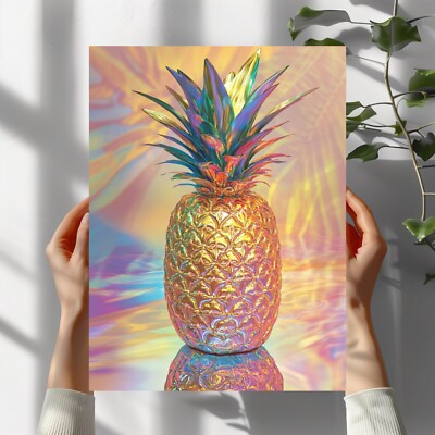 Ananas Holografisch Poster Schöne Wanddeko Dekoration