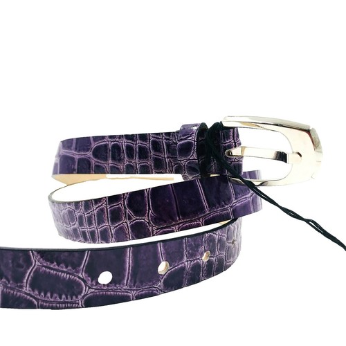 Vintage Emmanuel Purple Skinny Leather Belt Size M Vintage Emmanuel Purple Skinny Leather Belt Size M - Etsy main image 3