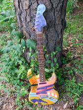 Fender Squire Guitar hand painted by Paul Baker One-of-a-Kind