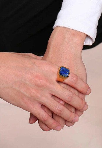 LAPISLAZULI / 316L EDELSTAHL *** Ring Siegelring Größenauswahl - Bild 9 von 9