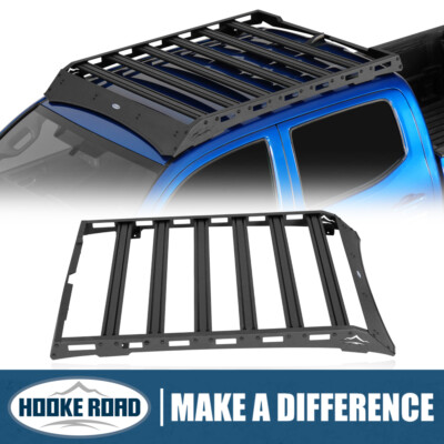 Hooke Road Steel Roof Rack Luggage Basket Full Size for Tacoma 2005-2023 Crewacb