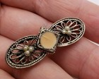 Victorian Brooch Peach Color Stone — photo 2