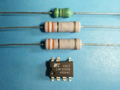 IC LNK305GN +2 Resistors 33 Ohm 3 Watt - Choke 1000μH Repair Kit AEG etc