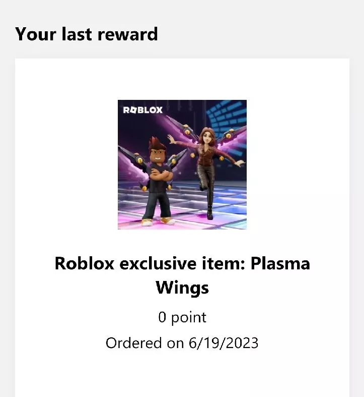 Plasma Wings Roblox Microsoft Exclusive. Virtual Item Code Only Through  Messages