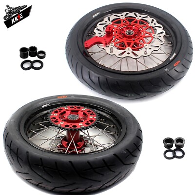 17'' KKE Supermoto Wheels CST Tires for Honda XR400R 96-04/XR600R 17'' KKE Supermoto Wheels CST Tires for Honda XR400R 96-04/XR600R