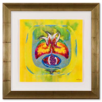 Lu Hong ''Mudra Dhyan (2011)'' Framed Hand Signed Original Painting