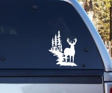 Deer Woods Hunter Hunt - Vinyl Decal Outdoor Weatherproof