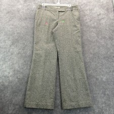 Ann Taylor Loft Womens Pants 8P Black White Marisa Wool Blend Bootcut Lined