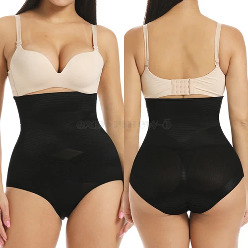 Damen Bauchkontrolle hochtaillierte Shapershorts Gürtel Shapewear nahtloses Höschen - Bild 11 von 28