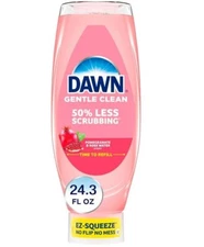 Dawn Gentle Clean EZ-Squeeze Dish Soap, Pomegranate Rose Water 24.3 fl oz