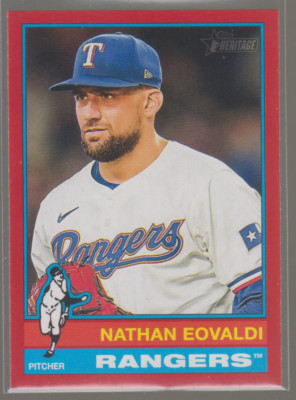 2025 Topps Heritage Red #34: Nathan Eovaldi