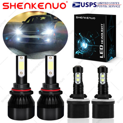 For Ford Mustang 1994-2004 6X LED Headlights Bulb High/Low Beam + Fog Light C9B