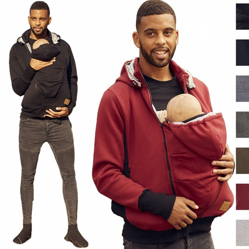 HAPPY MAMA Sudadera con capucha canguro hombres papá y portabebés Portaabrigo Pullover 1177 | eBay