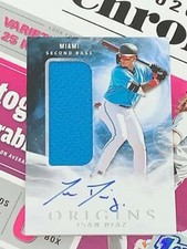 2020 Panini Chronicles Origin Isan Diaz AUTO JERSEY PATCH Relic MARLINS 24 / 99 