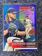 2022 Donruss Baseball Corbin Burnes Diamond Kings Blue Foil 21 Brewers