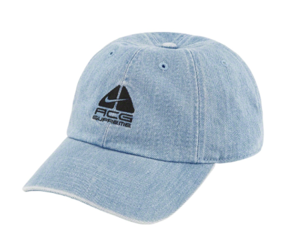 Supreme Nike ACG Denim 6 Panel Washed Blue Cordura Logo Y2K Retro 