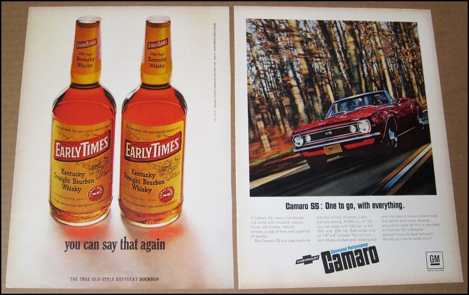 1967 American Airlines Charles Saxon Print Ad 2Page Advert Chevrolet