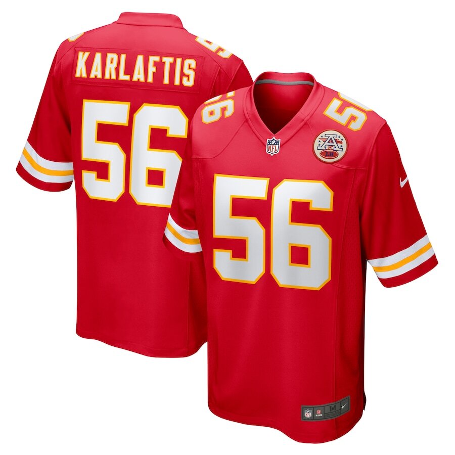 Kansas City Chiefs George Karlaftis #56 Nike Men's Red Official