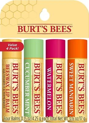Burt'S Bees Lip Balm Multipack LipBalm Set Beeswax,Cucumber Mint Coconut 4X4.25g